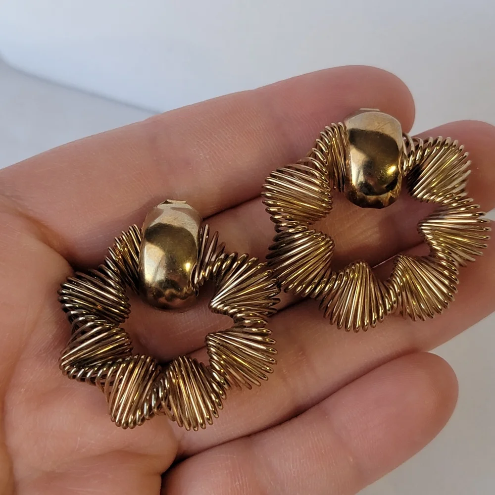 Vintage Spiral Slinky Earrings